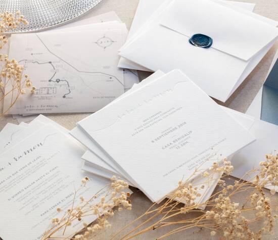 JDN PAPER- invitaciones de boda aqua letterpress