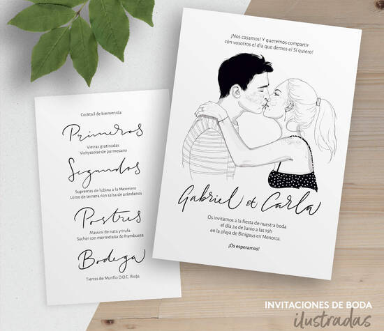 Natalia Pereira Illustration - wedding invitation