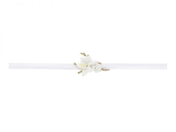 Accesorios Despedida de Soltera Pulsera de Tela con Ramillete de Flores Blancas para Despedidas de Soltera