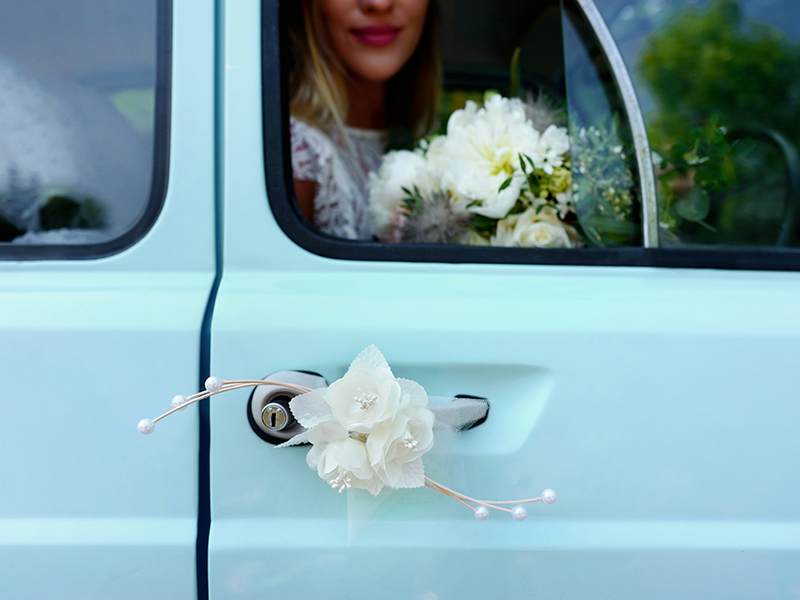 Decoración del coche de boda: 35 ideas con mucho flow