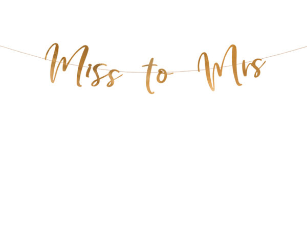 Artículos Despedida Soltera Guirnalda para Despedida Color Oro Rosa: "Miss to Mrs"