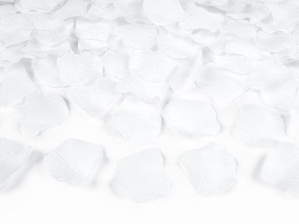 Confeti Boda, Pétalos y más Pétalos de Tela de Color Blanco: 100 Unidades