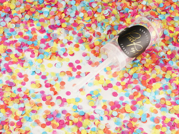 Artículos de Fiesta Cañón de Confeti Push Pop: Colores Variados