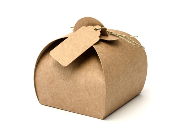 Bolsas y Cajas Caja de Cartón de Papel Kraft con Etiqueta: 10 Unidades