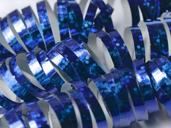 Artículos de Fiesta Serpentinas para Fiestas Holográfica Color Azul: 18 Unidades