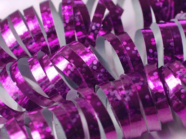 Artículos de Fiesta Serpentinas para Fiestas Holográfica Color Rosa: 18 Unidades