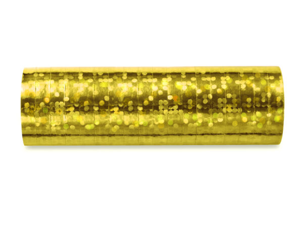 Confeti Boda, Pétalos y más Serpentinas para Fiestas Holográfica Color Oro: 18 Unidades
