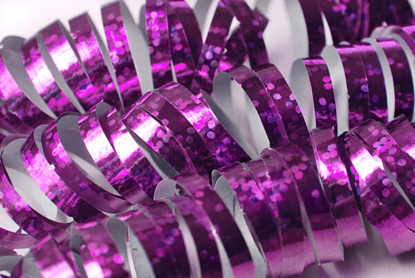 Artículos de Fiesta Serpentinas para Fiestas Holográfica Color Rosa Claro: 18 Unidades
