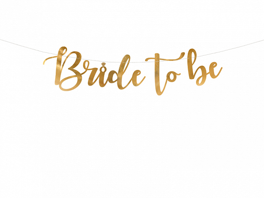 Artículos Despedida Soltera Guirnalda para Despedida Color Oro Rosa: "Bride To Be"