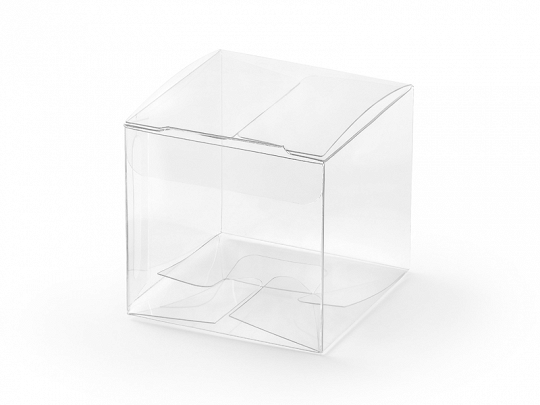 Bolsas y Cajas Caja de Plástico Cuadrada Transparente: 10 Unidades