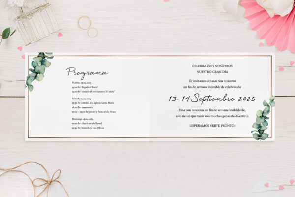 Invitaciones de boda Invitaciones de boda florales elegantes y románticas